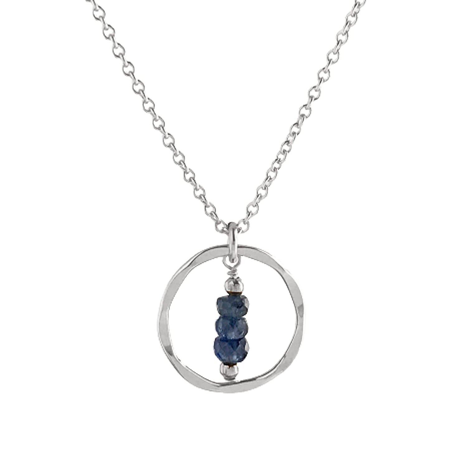 Sapphire Eternity or Karma Circle Necklace - September Birthstone