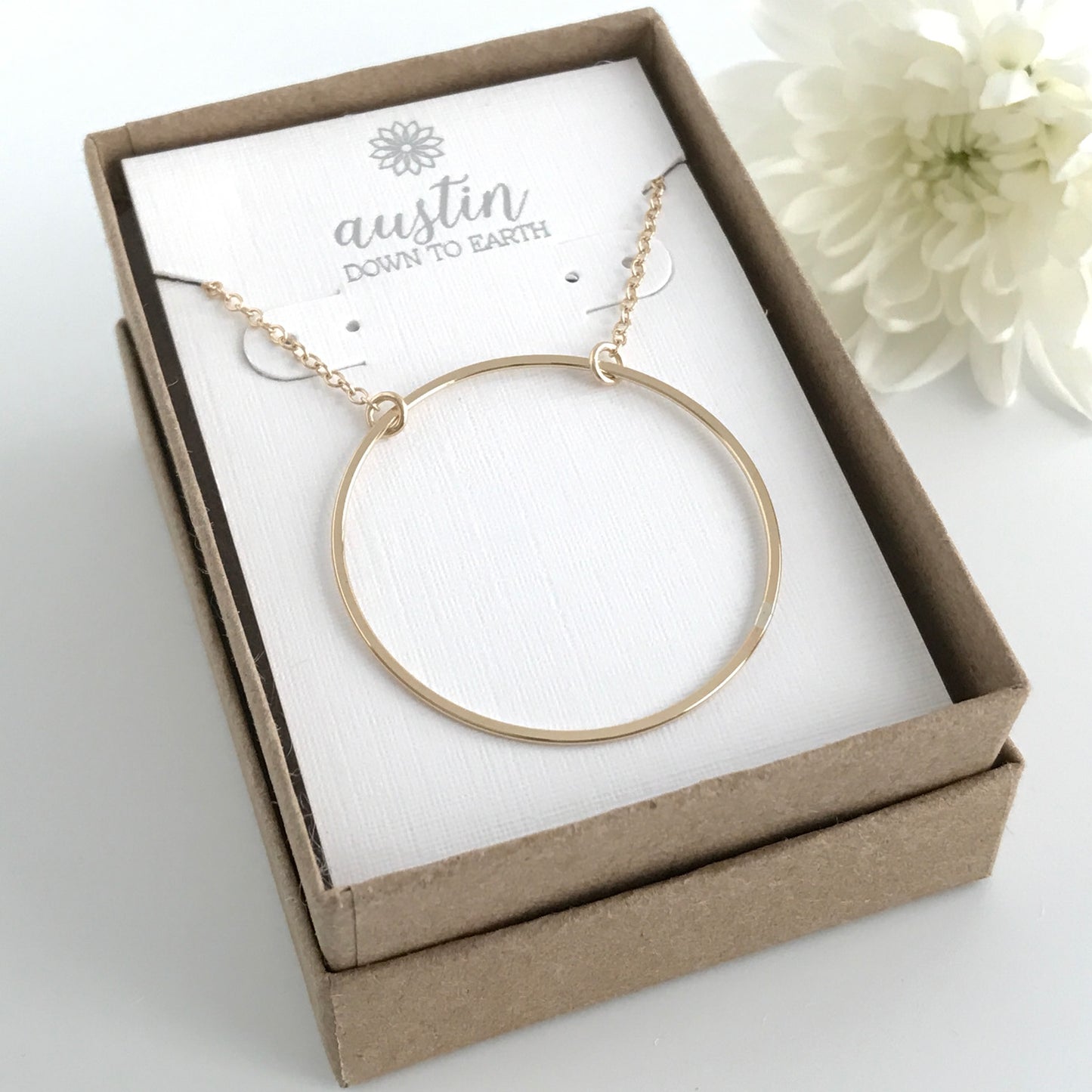 Large Circle Necklace - Available in Sterling Silver and 14k Gold Filled