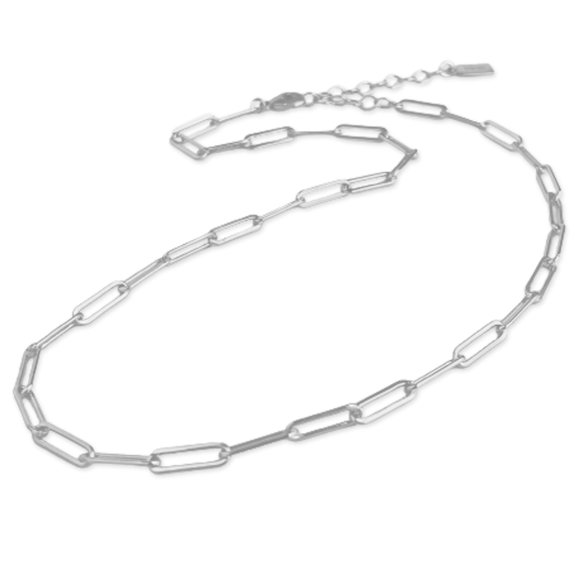 sterling silver paperclip chain necklace