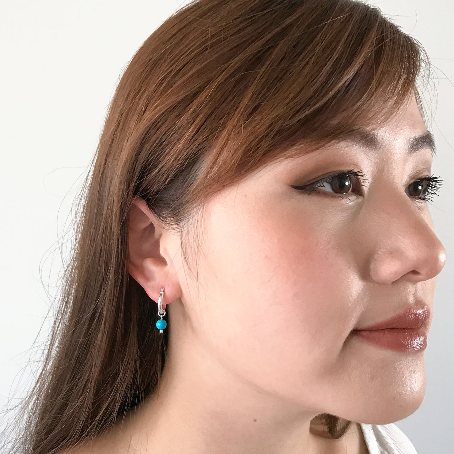 huggy earrings turquoise