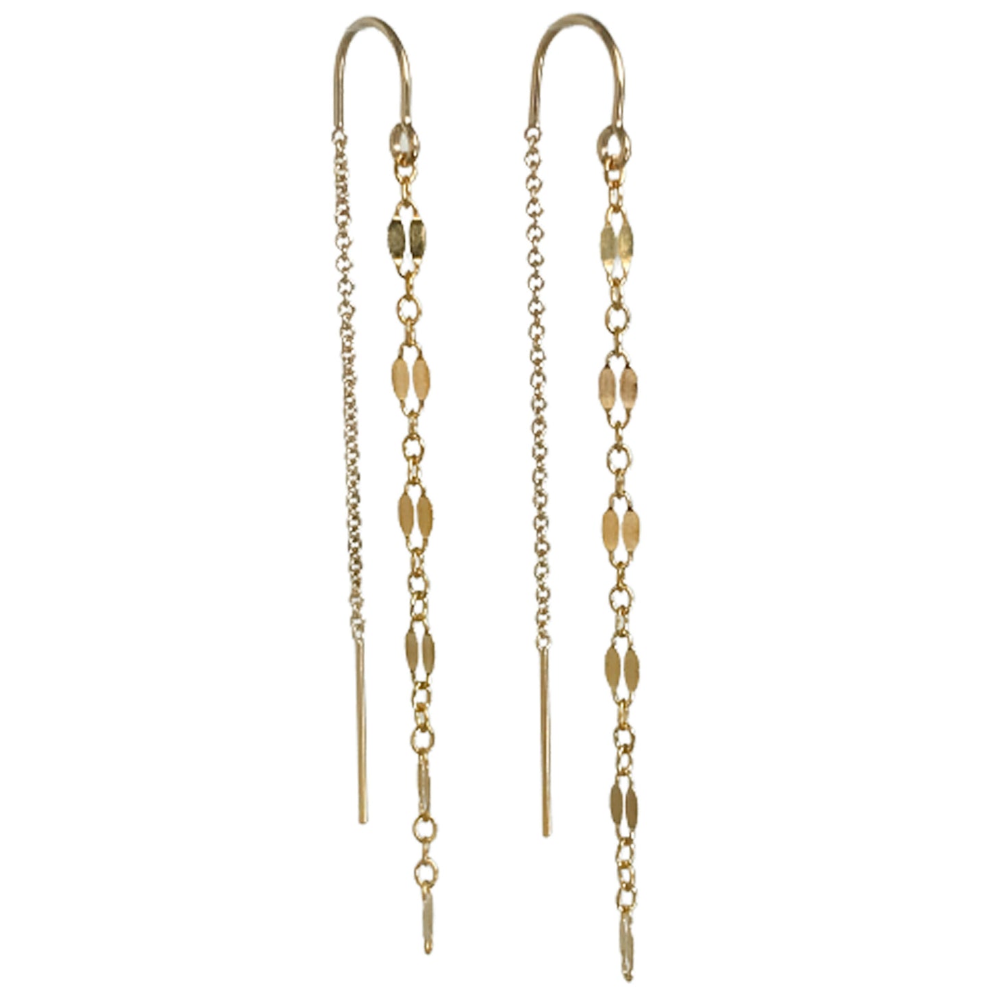 Gold Threader Earrings - Long Chain Earrings
