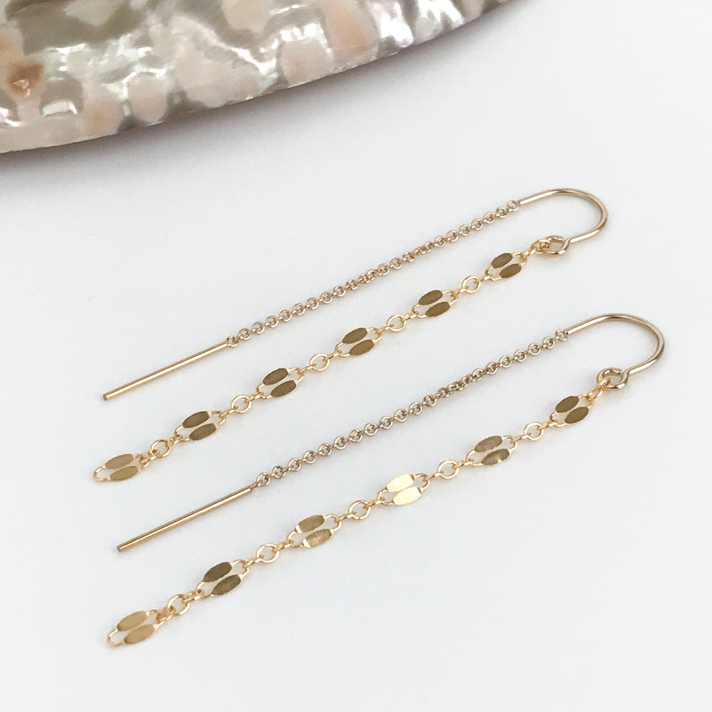 Gold Threader Earrings - Long Chain Earrings