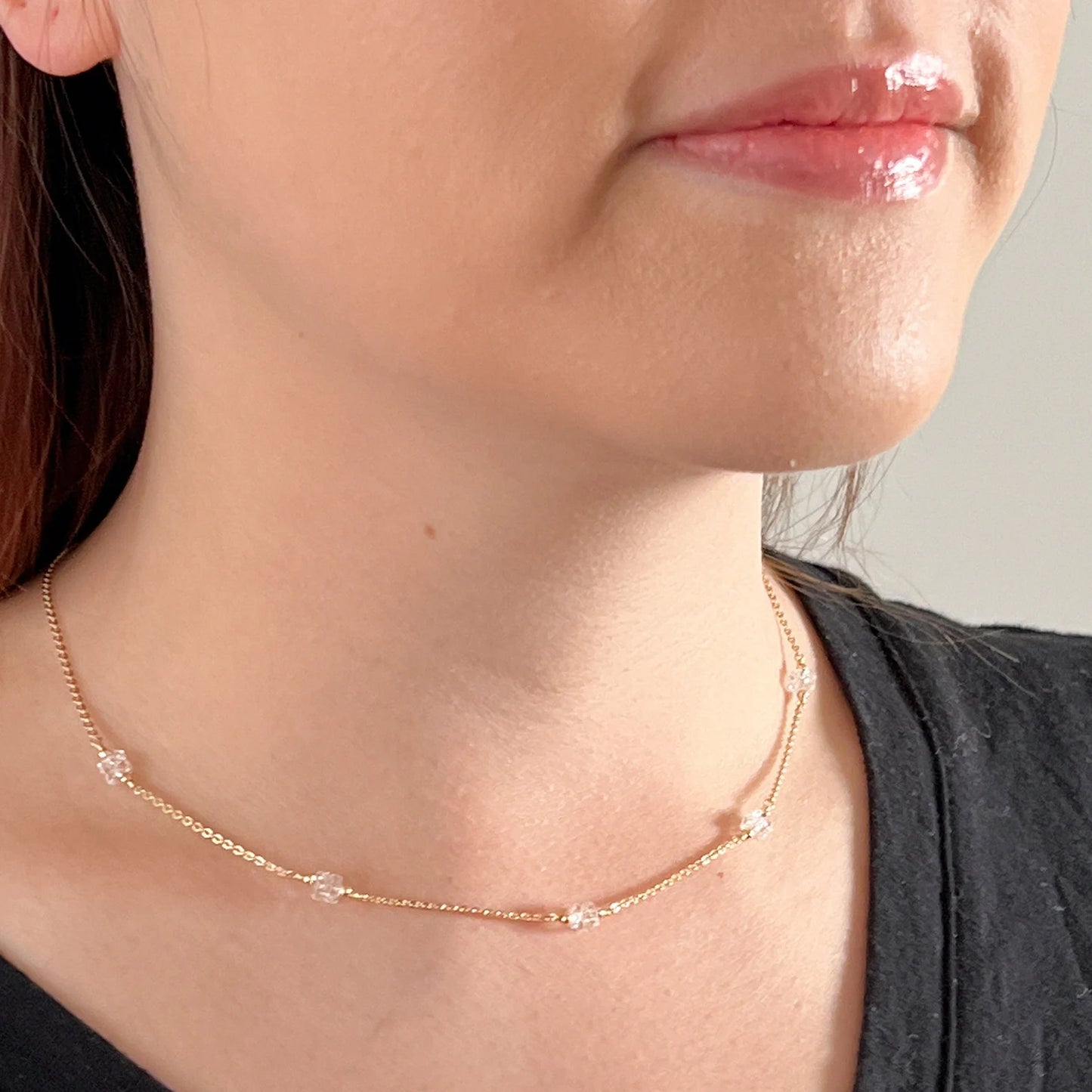 Herkimer Diamond Necklace - April Birthstone