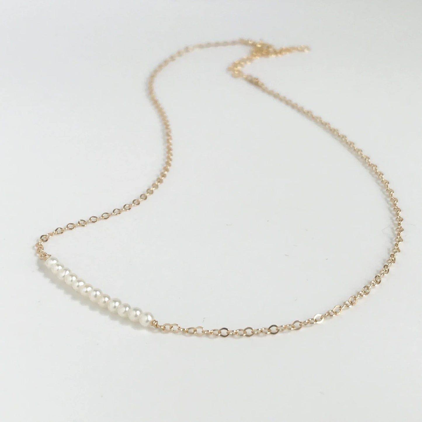 Dainty Pearl Necklace - Silver, Gold or Rose Gold Pearl Necklace