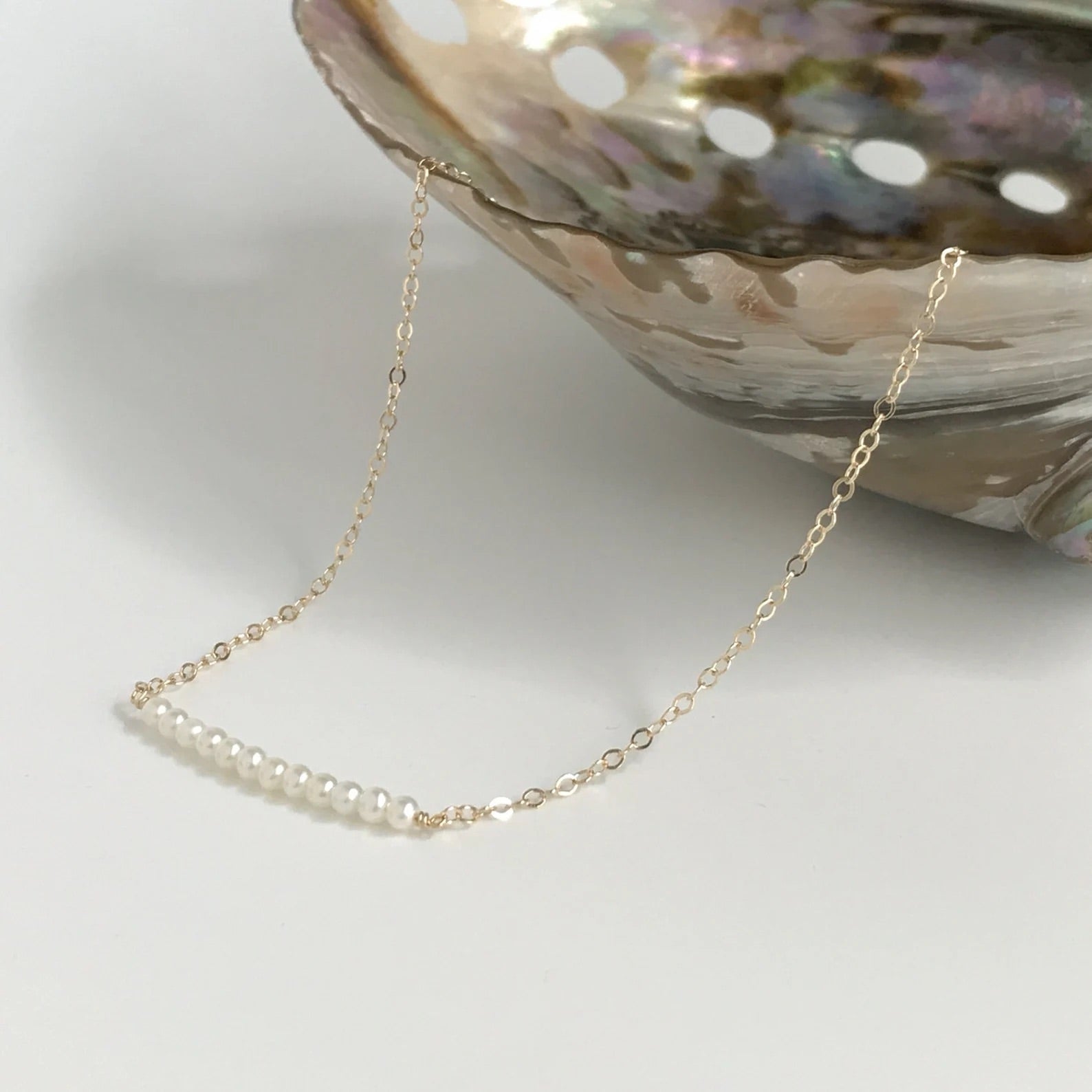 gold pearl necklace