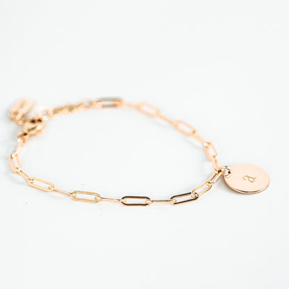 Letter bracelet in 14k gold filled