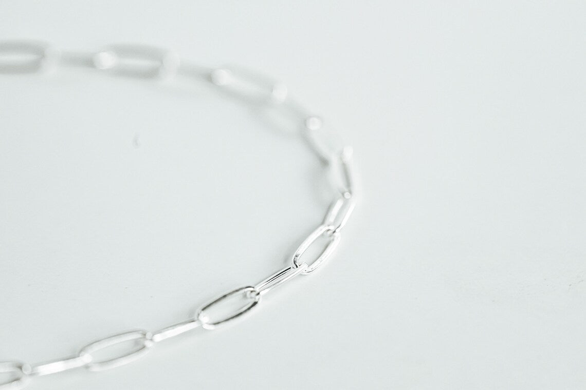 sterling silver paperclip bracelet