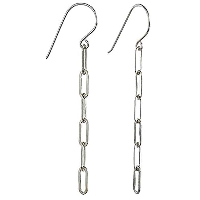 silver chain earrings