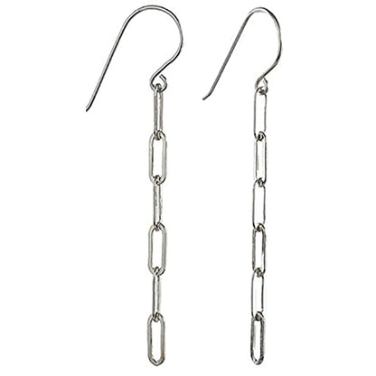 sterling silver chain earrings